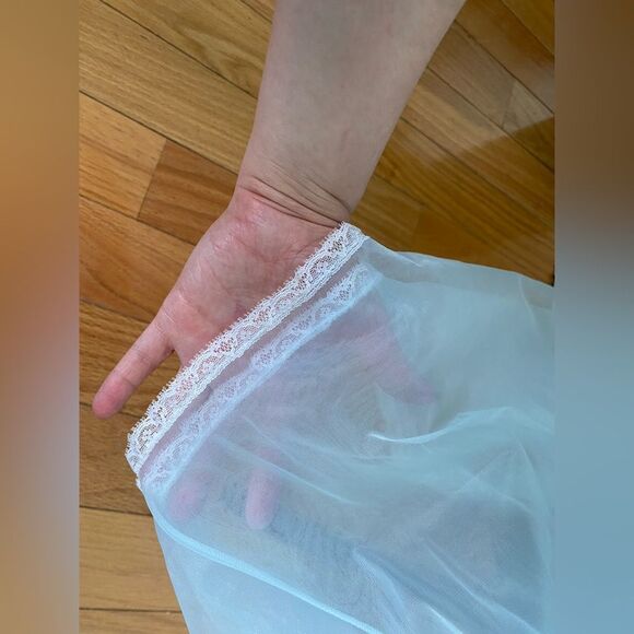 1950s Baby Blue & Lace Romantic Vanity Fair Robe - Picture 10 of 13